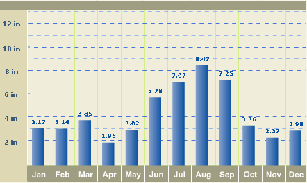 Average Precipitation in Clearwater Beach