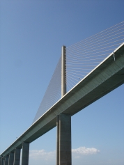 Under the Sunshine Skyway.