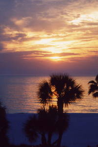 Sunset on the Gulf of Mexico, St. Pete Beach, Florida. 